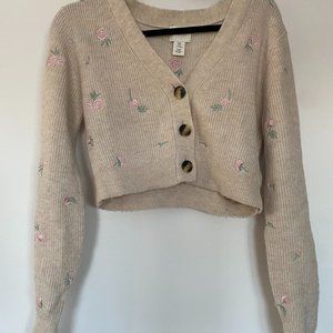 H&M Embroidered Cardigan